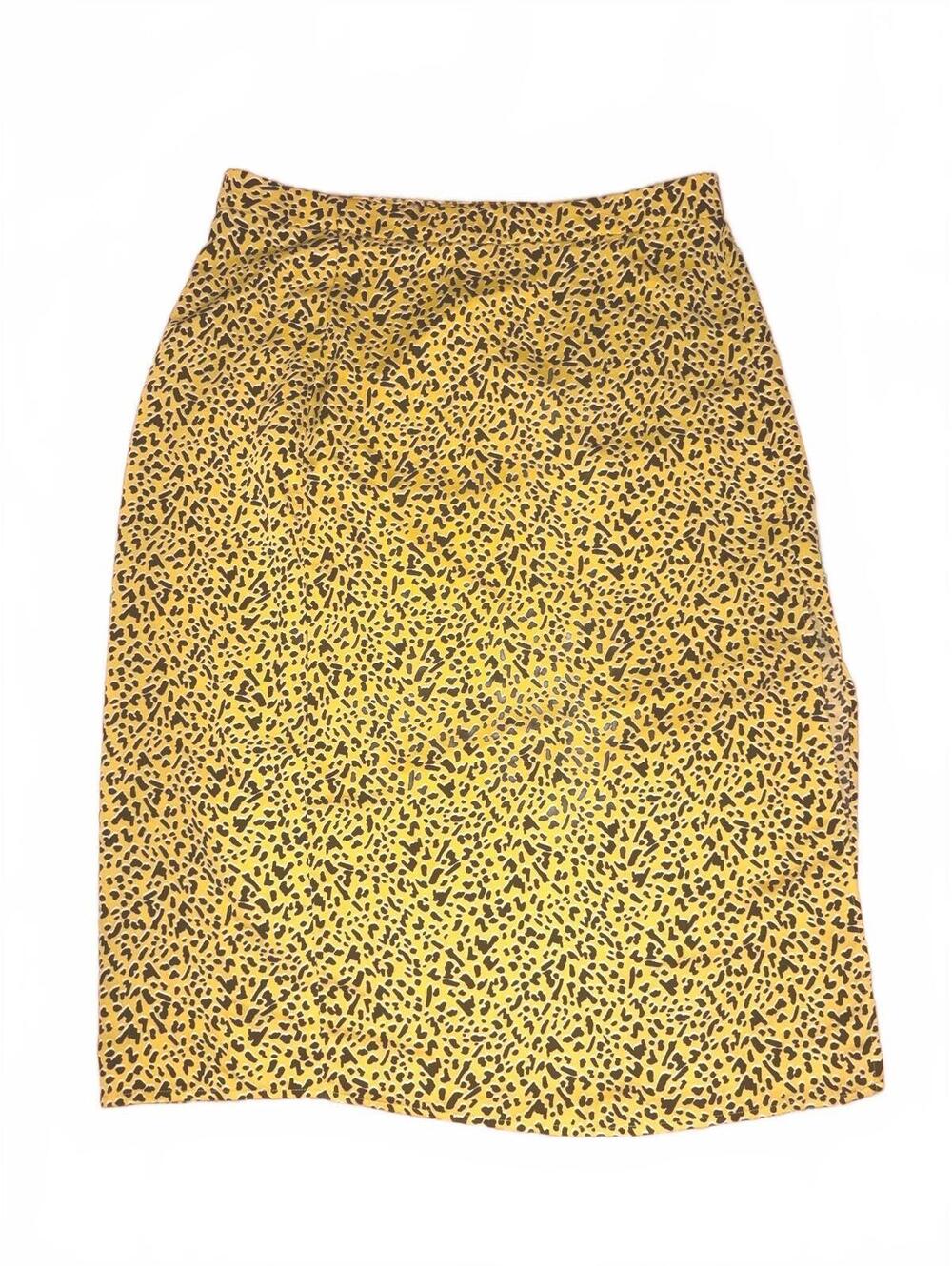BCBGeneration yellow animal print skirt